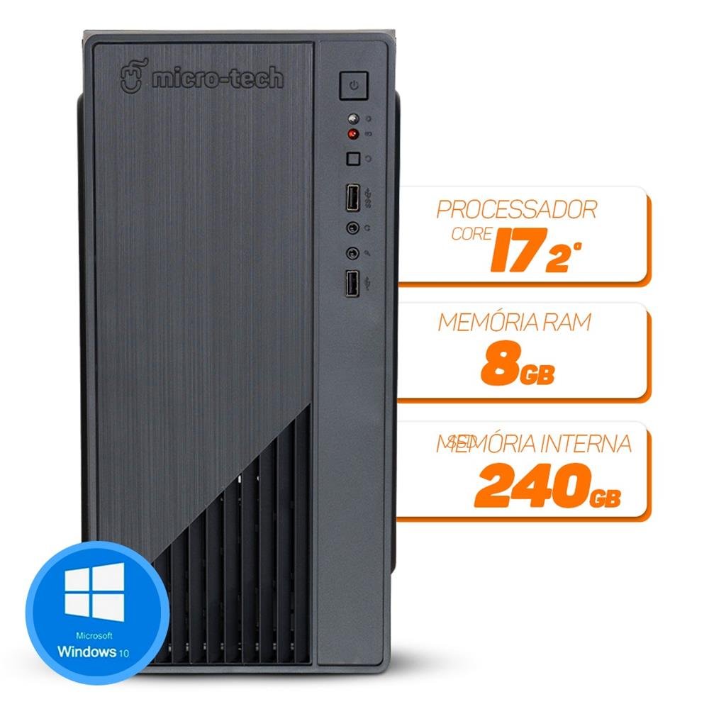 CPU Micro-Tech I7 2600 SSD 240GB 8GB WIN 10