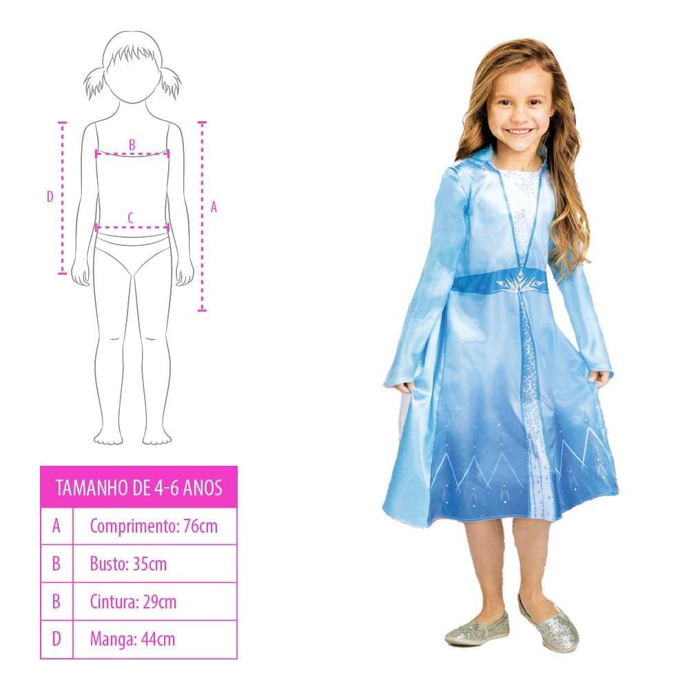 Boneca Disney Frozen Elsa Adventure Doll com Fantasia Infantil Multikids - BR1937