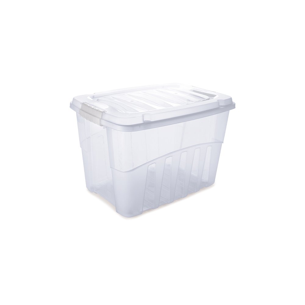 Mix 192 Caixas Gran Box 19,8 Litros Com Trava Transparente