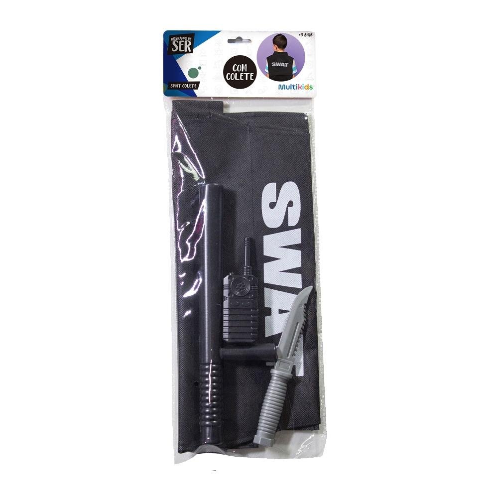 Brincando de Ser Swat Colete Polybag Multikids - BR1851