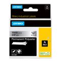 Fita Poliester Dymo para Rotulador Rhinopro 19mm X 5.5M Prata / Preto