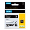 Fita Vinilica/Pvc Dymo para Rotulador Rhinopro 19mm X 5,5M Branco / Preto