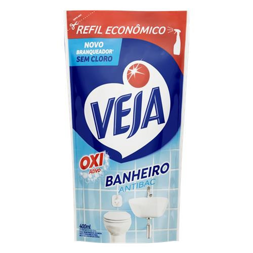 Veja Banheiro Oxi Antibac Refil Sache 400ML-Un/1