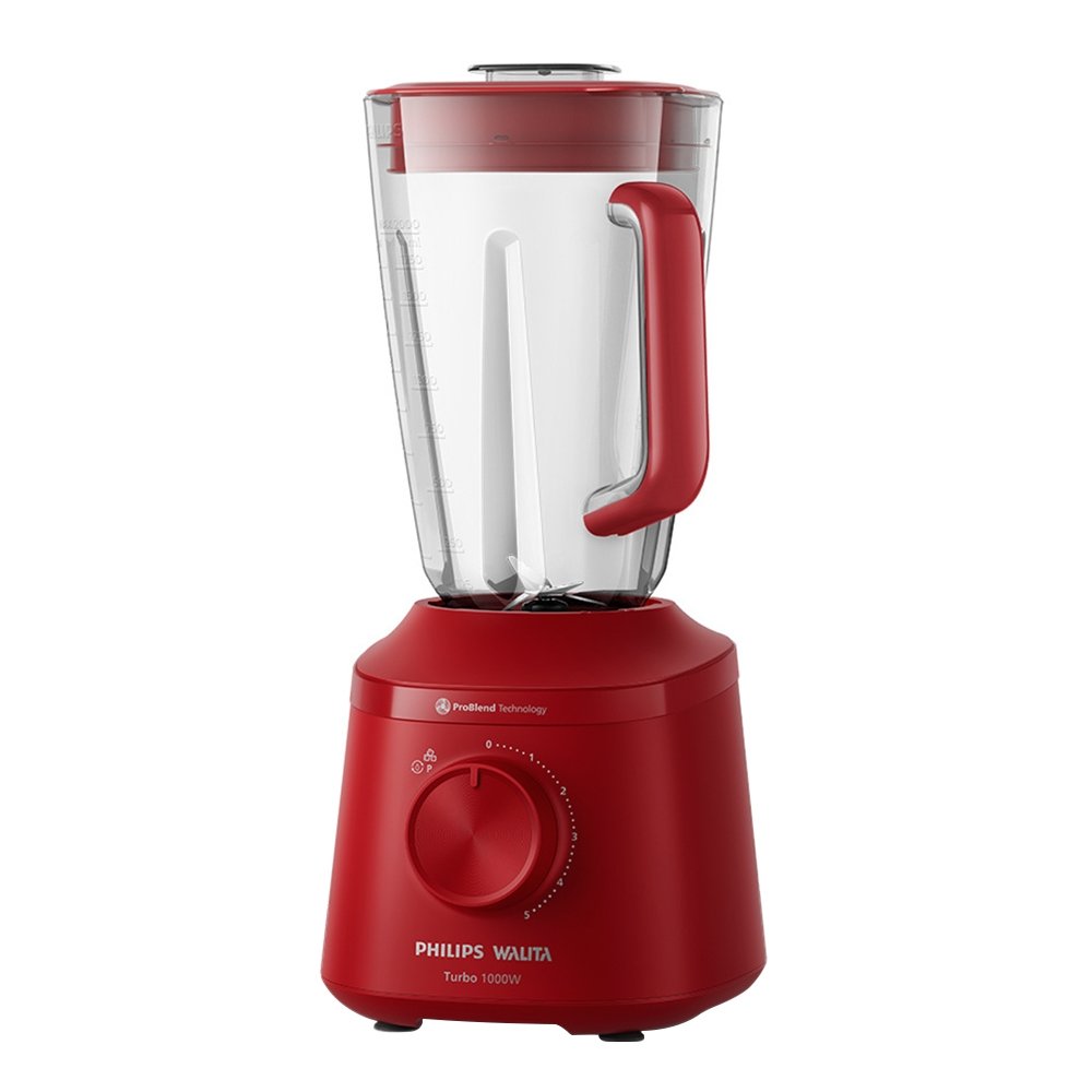 Liquidificador Walita Série 3000 HR2270/40 - 1000W, 5 Velocidades, Turbo, Vermelho, 220V