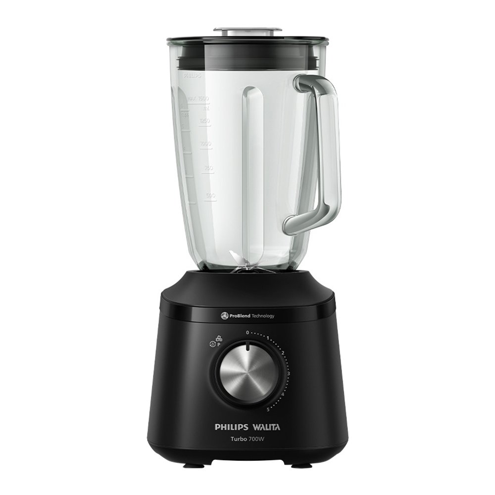 Liquidificador Walita Série 3000 HR2272/91 - Jarra de Vidro, 5 Velocidades + Pulsar, Turbo - 700W, Preto, 110V