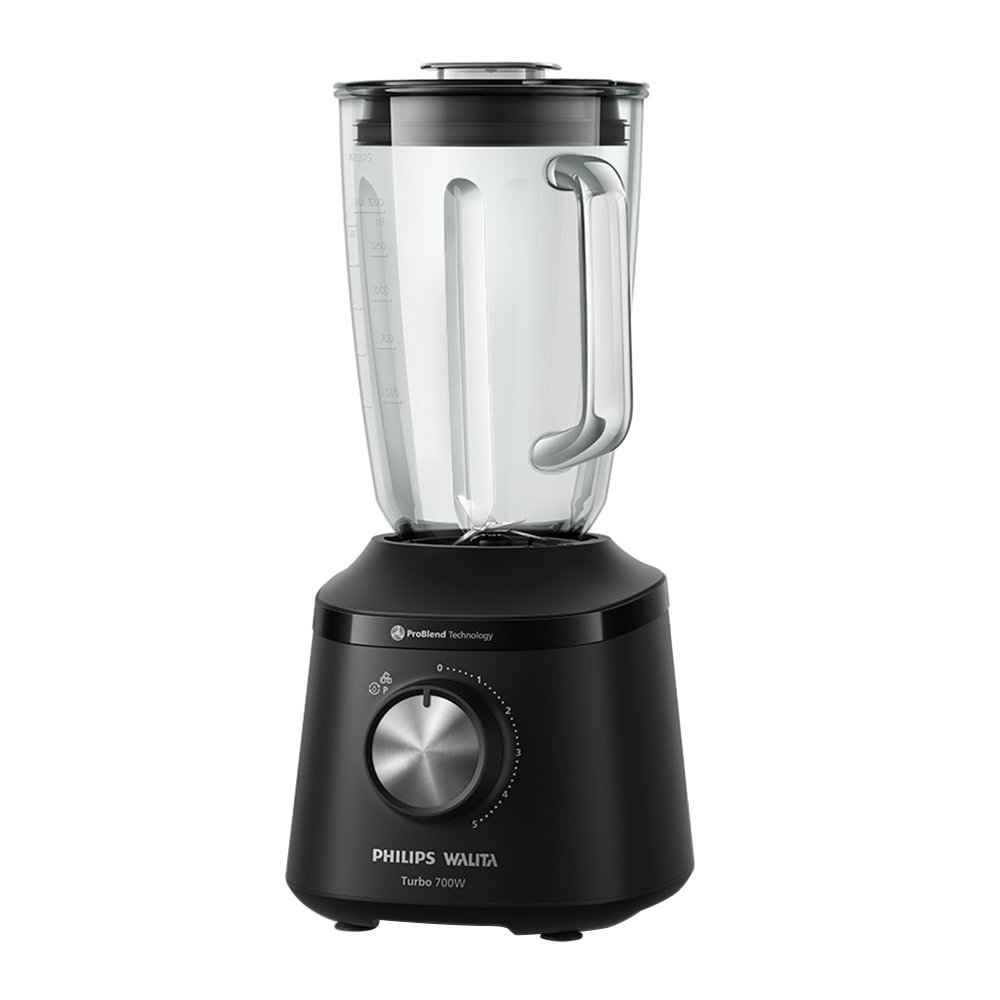 Liquidificador Walita Série 3000 HR2272/91 - Jarra de Vidro, 5 Velocidades + Pulsar, Turbo - 700W, Preto, 110V