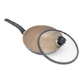 Panela Wok Orleans Granito Nº 30x8 Espessura 3,5 mm Com Tampa Com Indução
