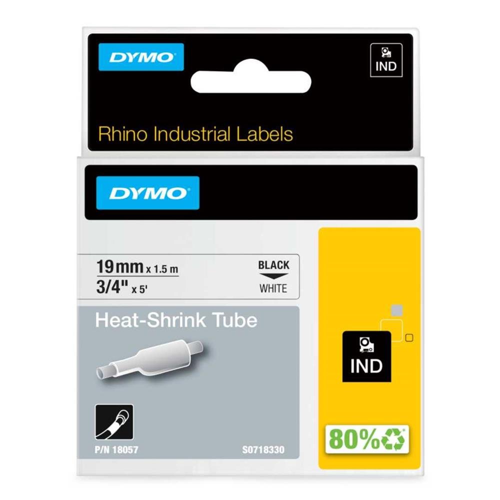 Fita Termo Retratil Dymo para Rotulador Rhinopro 19mm X 1,5M Branco