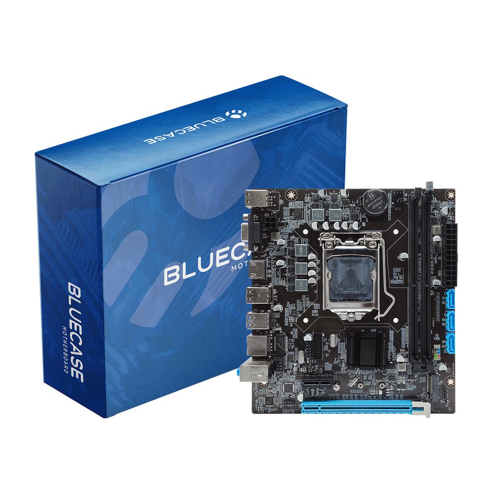 Placa Mãe BMBH110-G3HGU-D4-M2 REV 2.0 BULK DDR4 1151P REDE 10/100/1000 BLUECASE - 32GB / VGA / HDMI / USB 3.0 / M.2 NVME / MICRO-ATX