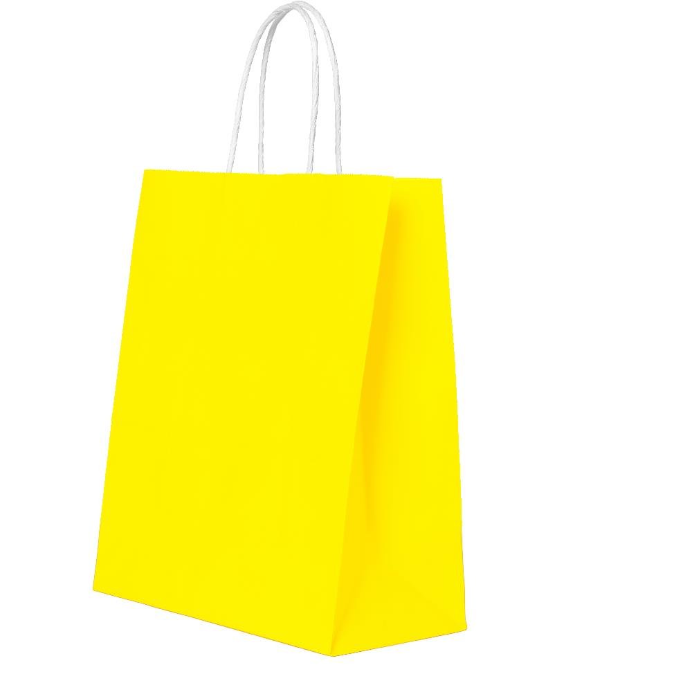 Sacola De Papel 18X14,5X7Cm Amarelo Fest Color