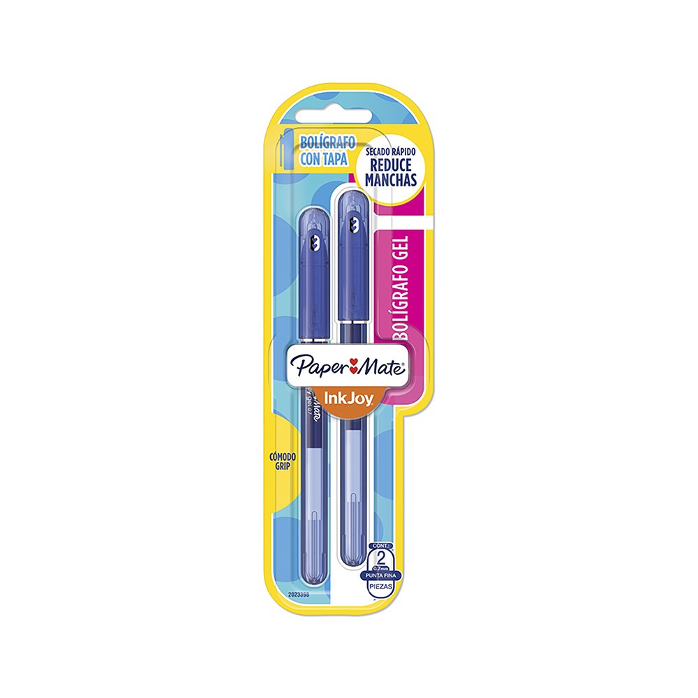 Caneta Papermate Inkjoy Gel 600St 0.7mm Azul Blister com 2 unidades