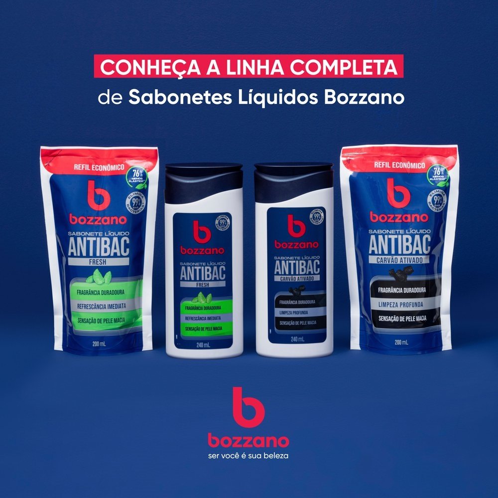 Sabonete Líquido Bozzano Carvão Ativado Refil 200ml