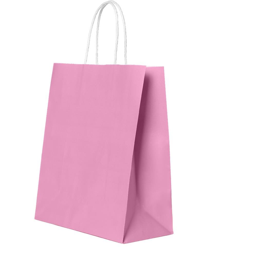 Sacola De Papel 18X14,5X7Cm Rosa Claro Fest Color