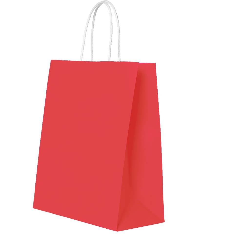 Sacola De Papel 18X14,5X7Cm Vermelho Fest Color