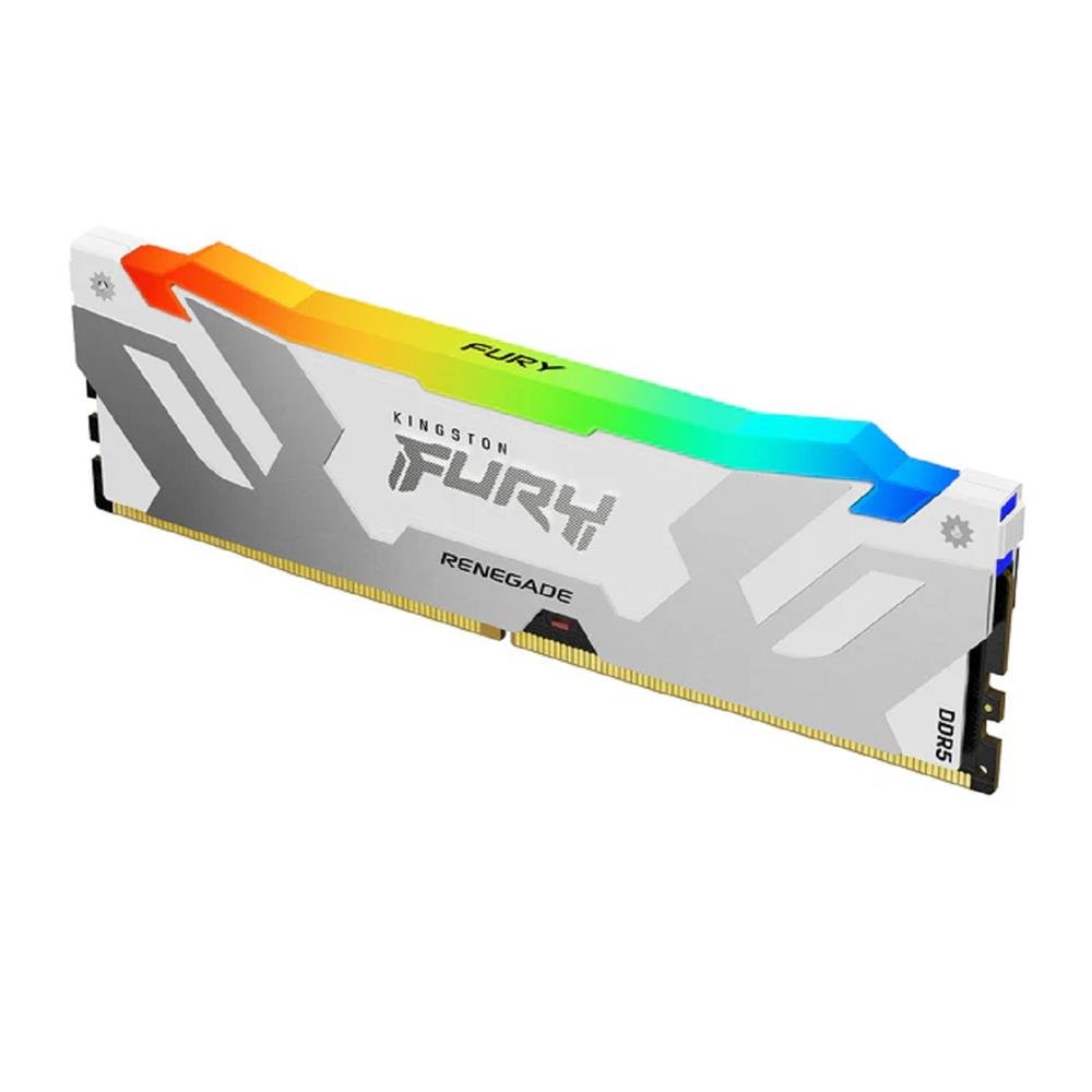 Memória DDR5 Kingston Fury Renegade RGB, 16GB, 7200MHz, Branco