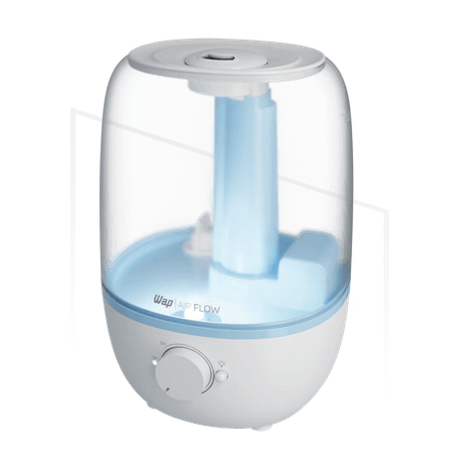 Umidificador De Ar Ultrassonico Wap Air Flow U2, 2.3 Litros, Luminaria, Bivolt, Branco E Azul
