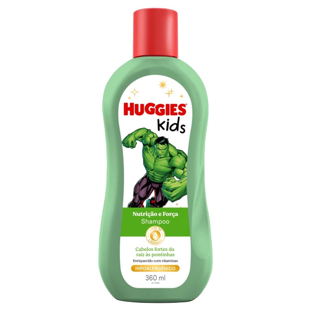 Shampoo Huggies Kids Nutrição e Força Hulk 360ml