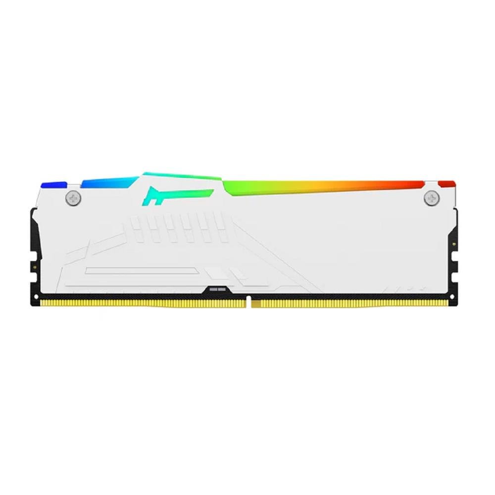 Memória DDR5 Kingston Fury Beast RGB, 32GB, 5200MHz, Branco