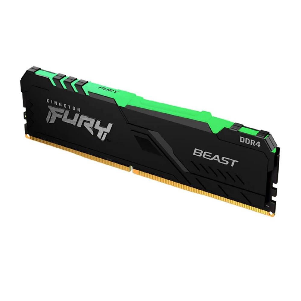 Memória Ddr4 Kingston Fury Beast Rgb, 8Gb, 3200Mhz, Preto