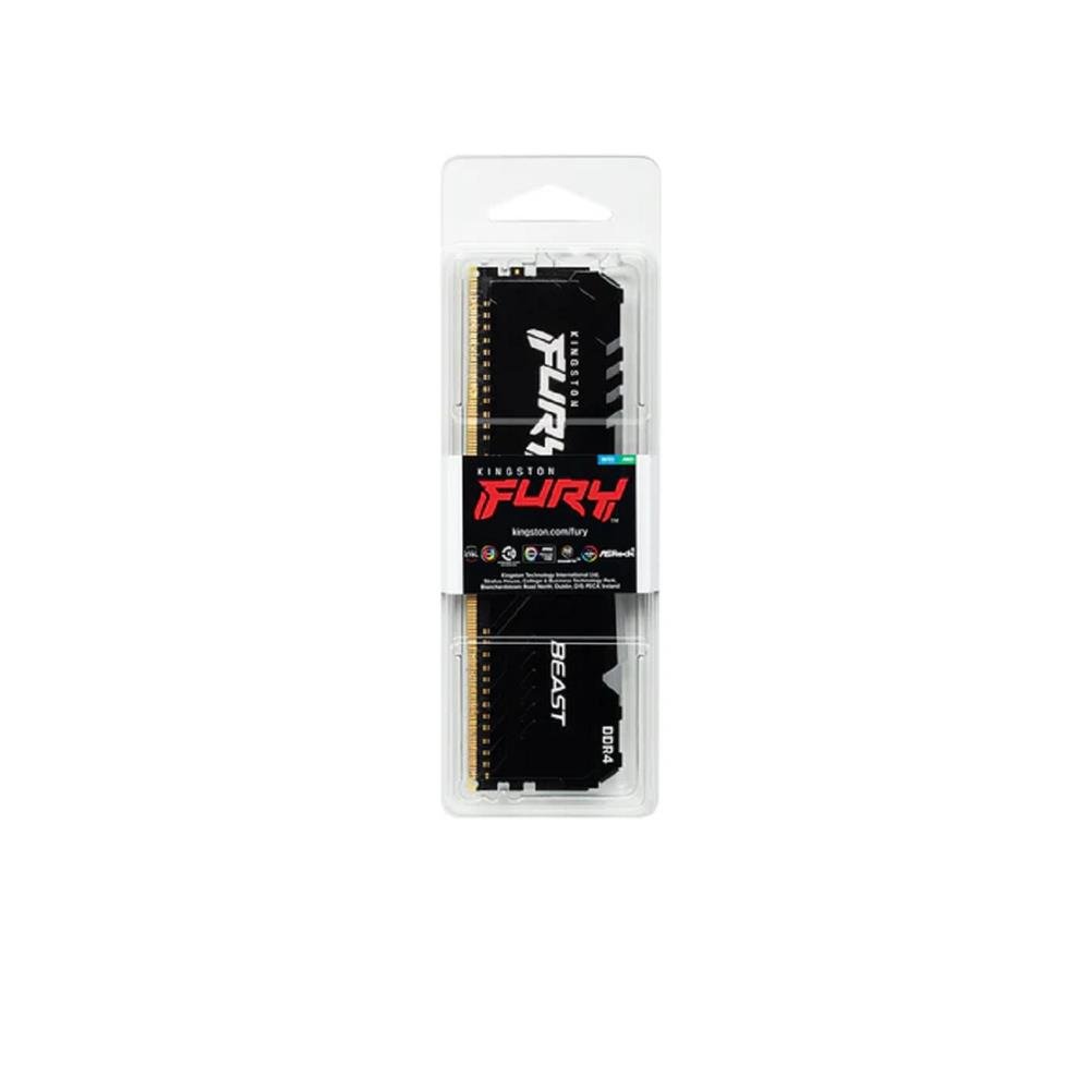 Memória Ddr4 Kingston Fury Beast Rgb, 8Gb, 3200Mhz, Preto
