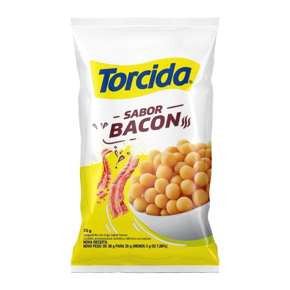 Salgadinho Torcida Bacon 35g - Embalagem com 26 Unidades