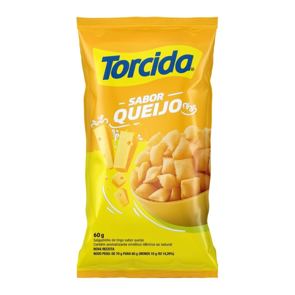 Salgadinho Torcida Queijo 60g - Embalagem com 24 Unidades