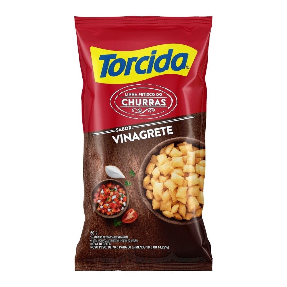 Salgadinho Torcida Vinagrete 60g - Embalagem com 24 Unidades