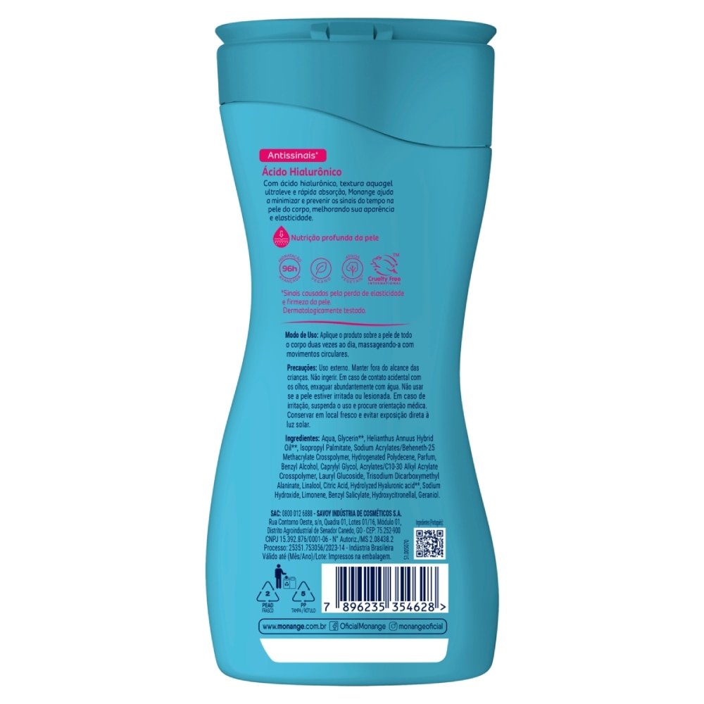 Hidratante Monange Antissinais Hialuronico 200ml
