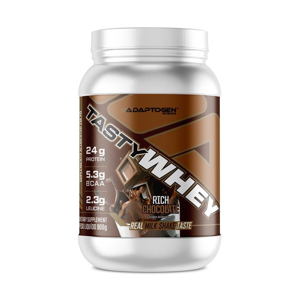 Whey Protein 3w Tasty Whey 900g Rich Chocolate Adaptogen