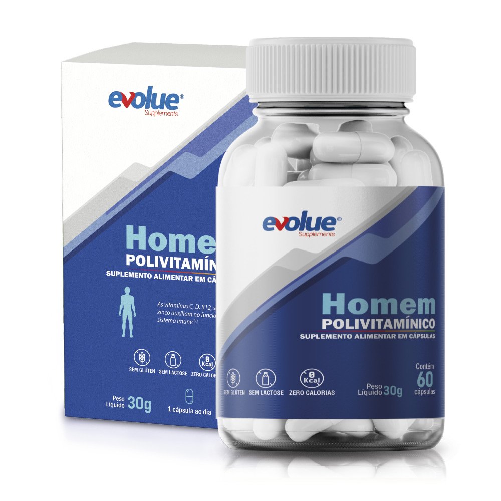 Polivitaminico Homem 60 Cápsulas - Evolue