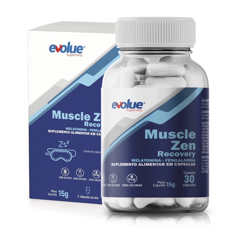 Muscle Zen Melatonina + Fenilalanina 30 Cápsulas - Evolue