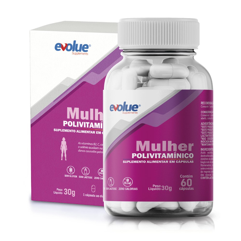 Polivitaminico Mulher 60 Cápsulas - Evolue