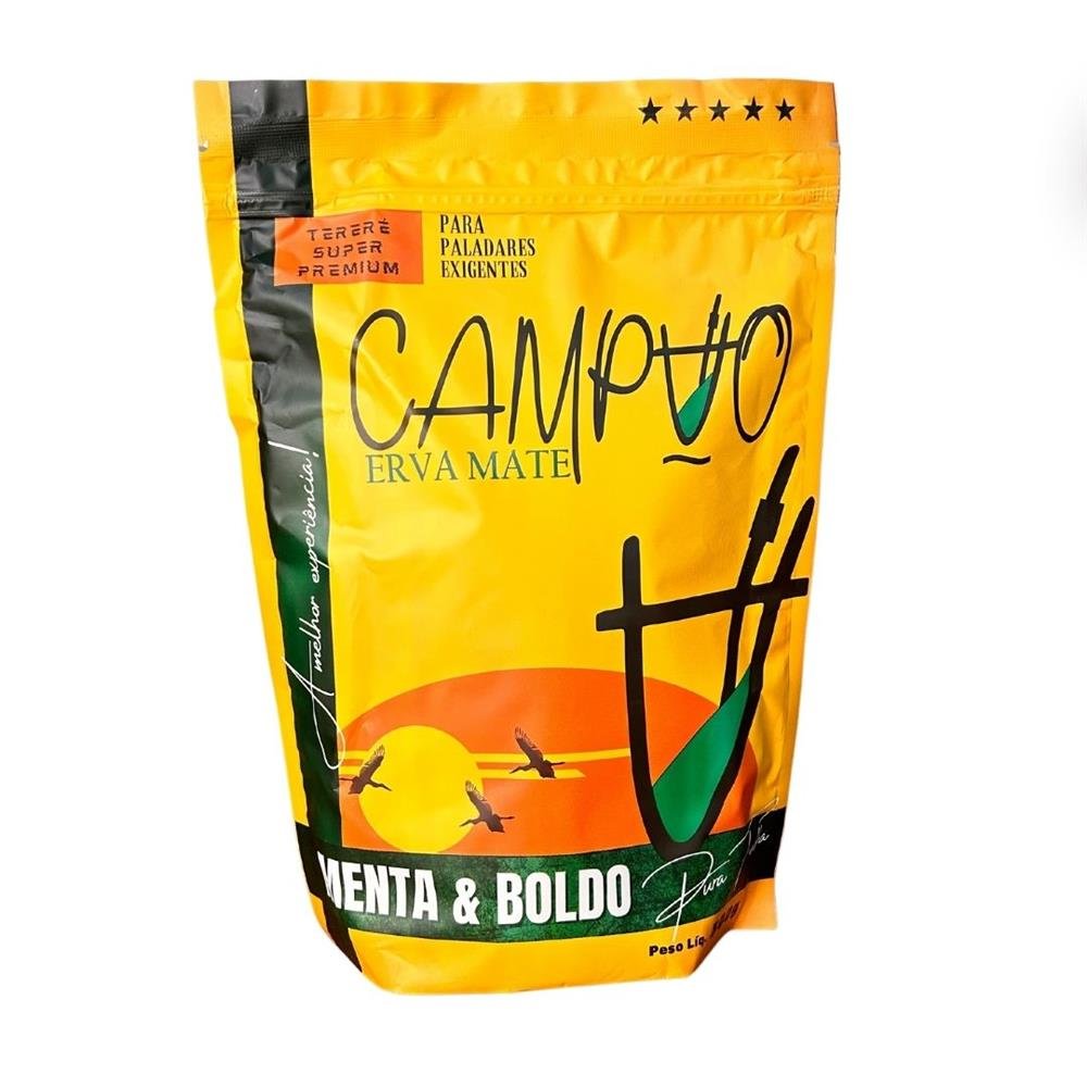 Erva Para Tereré Campão Menta e Boldo Super Premium 500g - Embalagem com 10 unidades.