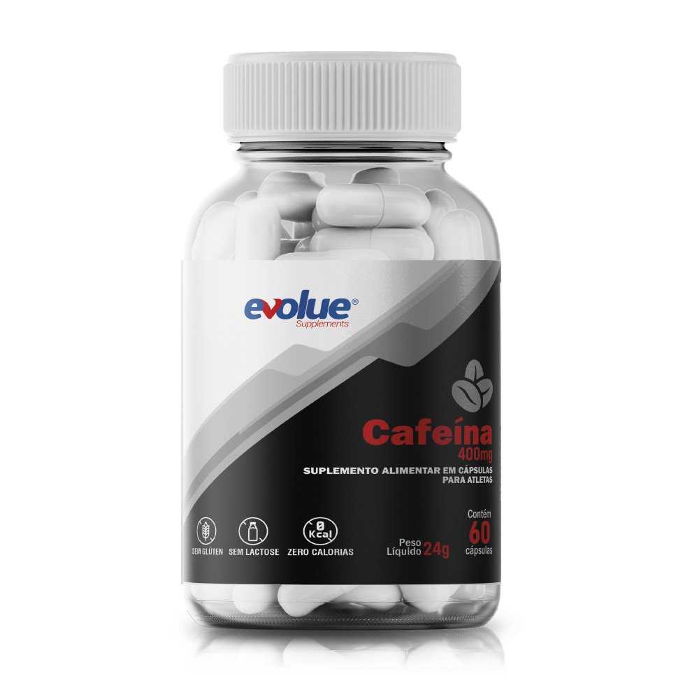 Cafeína 400mg 60 Cápsulas - Evolue