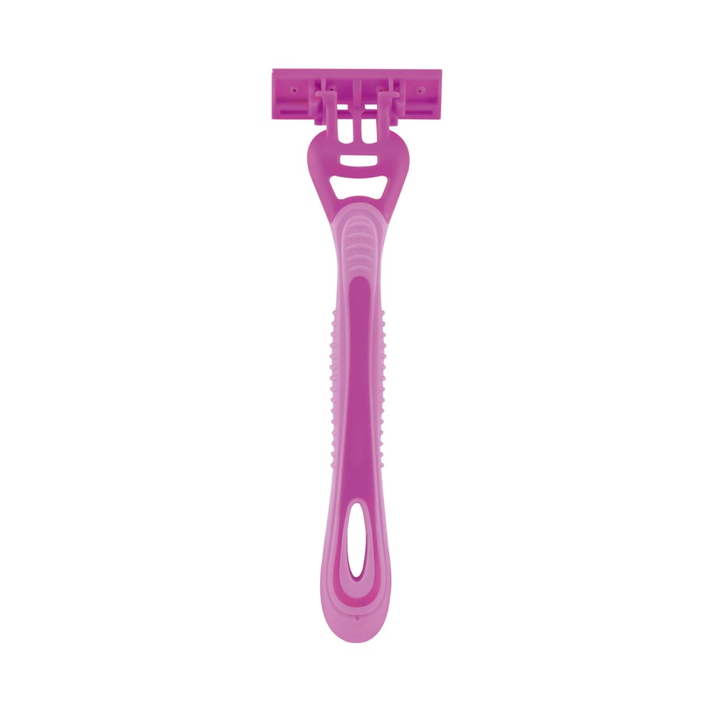 Aparelho de Barbear Elgin Fast Razon Rosa com 3 Lâminas 12 Unidades