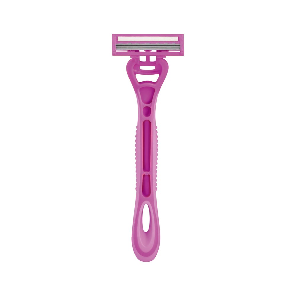 Aparelho de Barbear Elgin Fast Razon Rosa com 3 Lâminas 12 Unidades