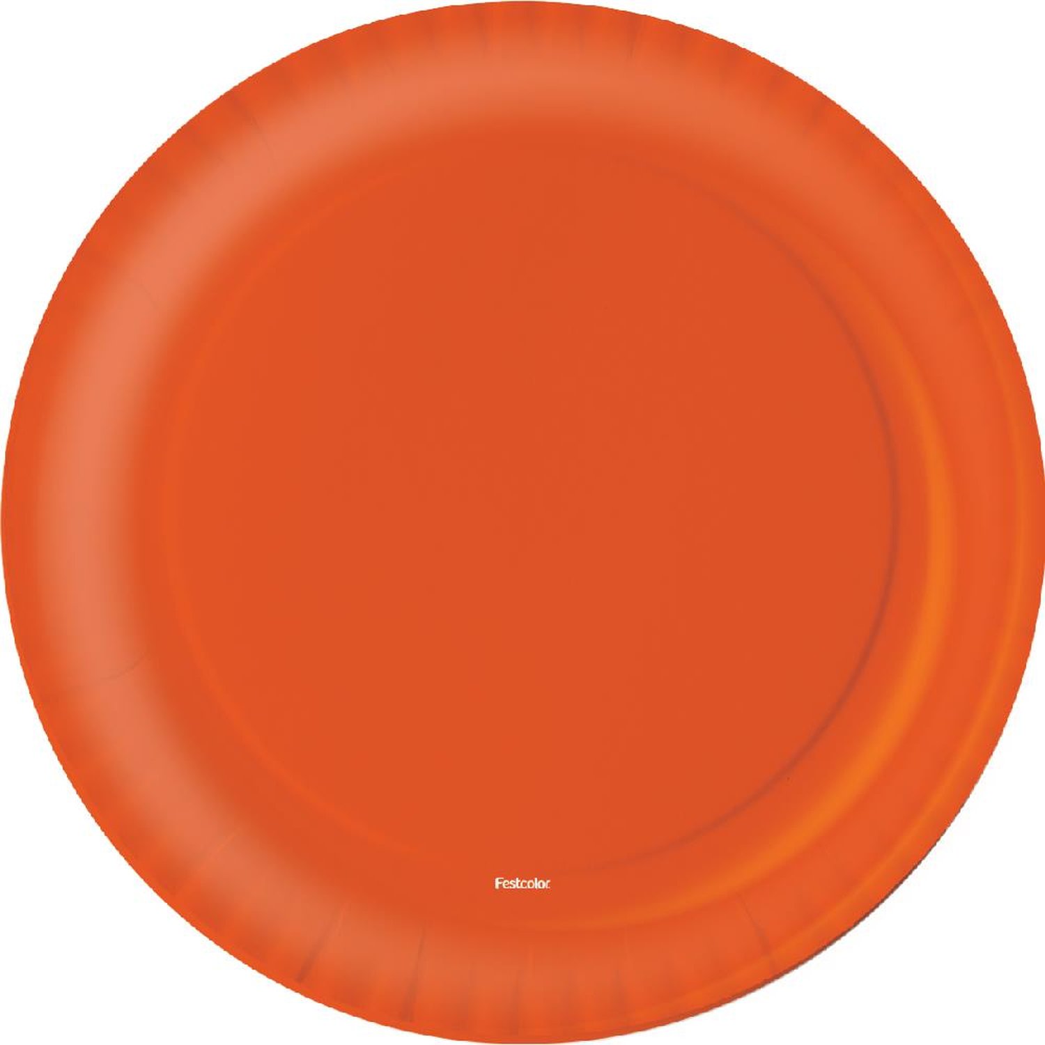 Prato Laranja Fest Color - Embalagem com 8 unidades.