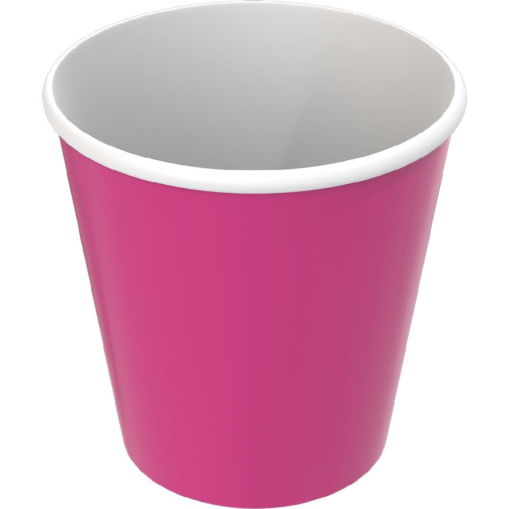 Copo Papel 200Ml Rosa Escuro Fest Color - Embalagem com 8 unidades.