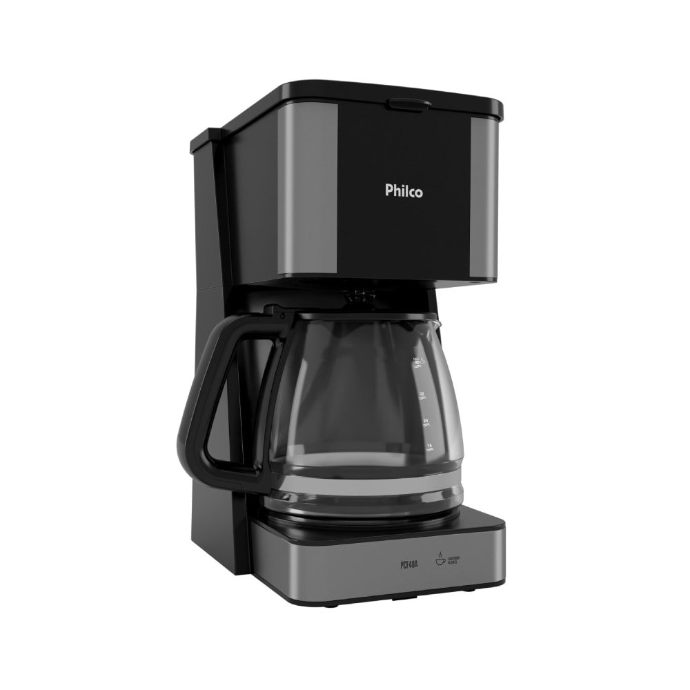 Cafeteira Philco PCF40A | 40 Xícaras, Jarra de Vidro, Preto, 220V