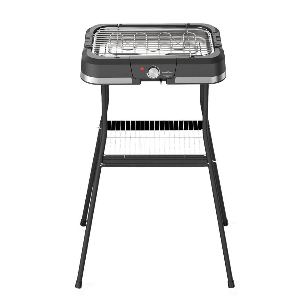 Churrasqueira Elétrica Britânia BCQ90 - Com Suporte, Preto/Inox, 110V