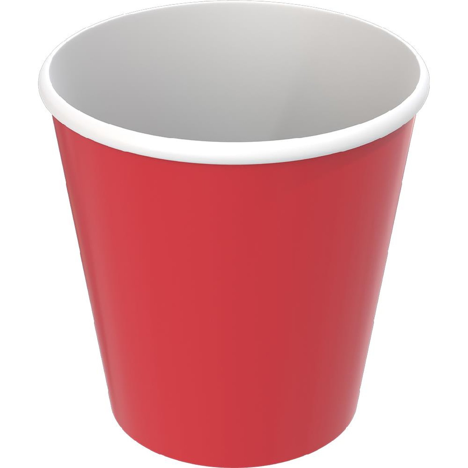 Copo Papel 200Ml Vermelho Fest Color - Embalagem com 8 unidades.