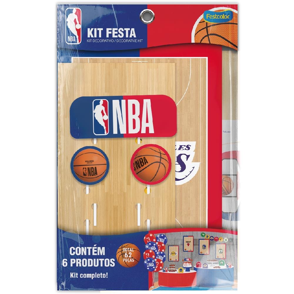 Kit Festa Nba - Embalagem com 1 unidade.