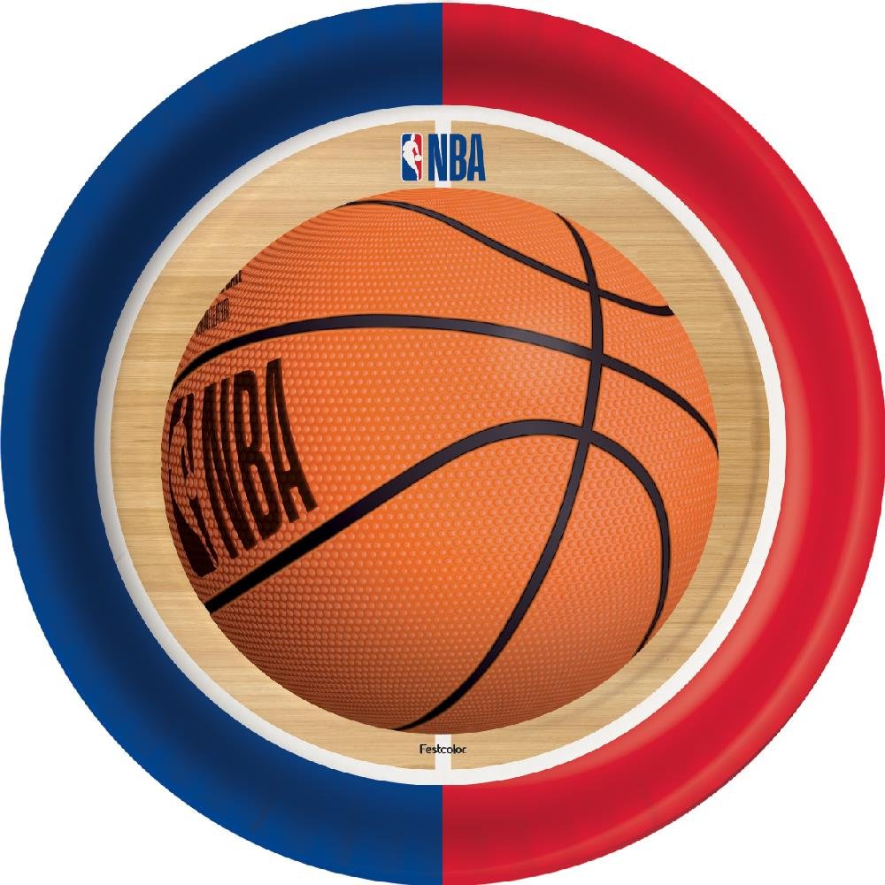 Prato Nba - Embalagem com 8 unidades.