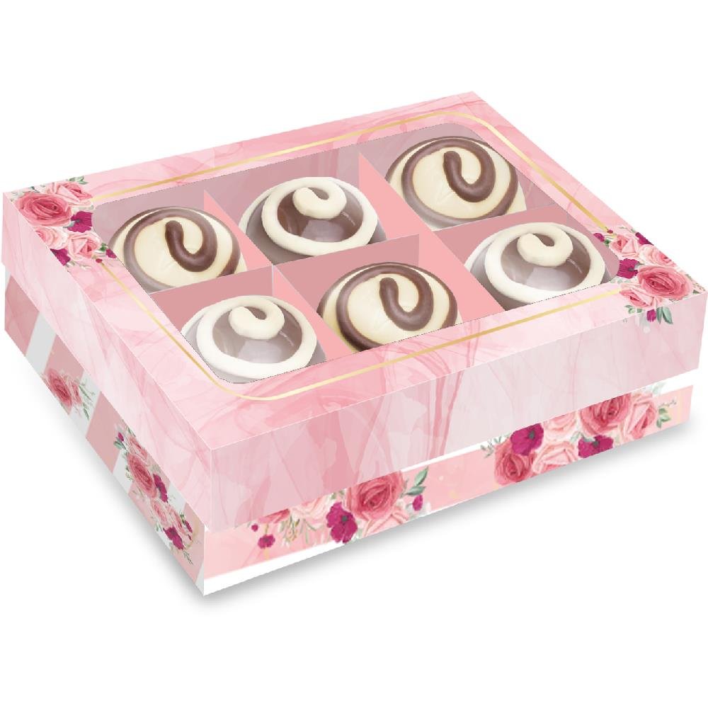 Caixa 6 Bombons Flores