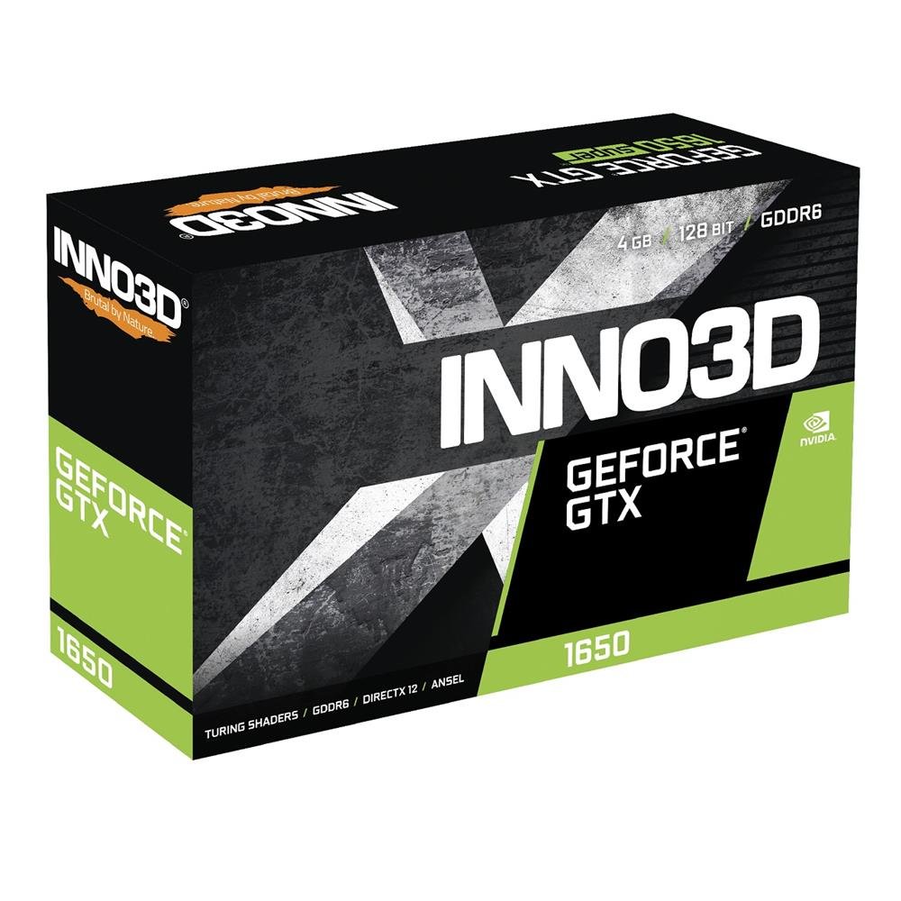 Placa de Vídeo INNO3D GeForce GTX 1650 Twin X2 OC V3, 4GB, GDDR6, 128-Bit, Preto
