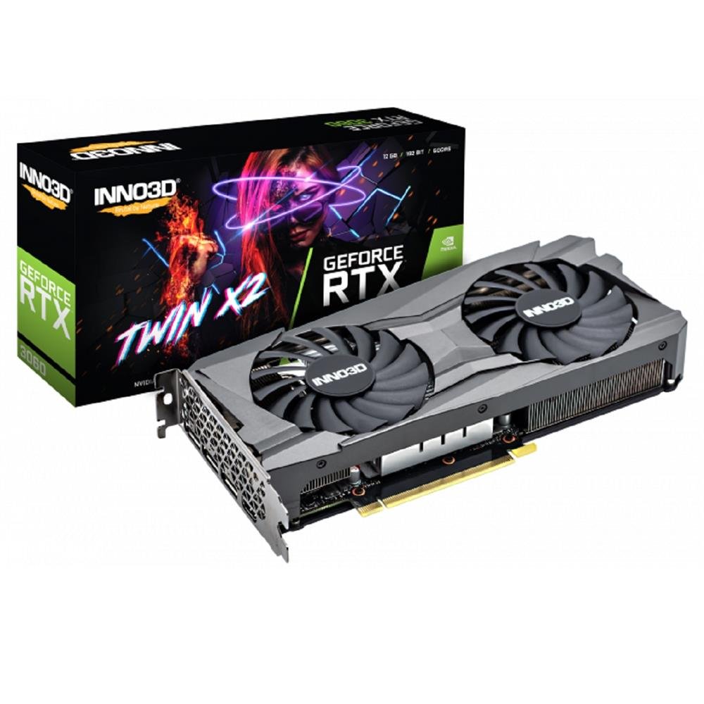 Placa de Video INNO3D NVIDIA GeForce RTX 3060 TWIN X2, 12GB, GDDR6, 192-bit