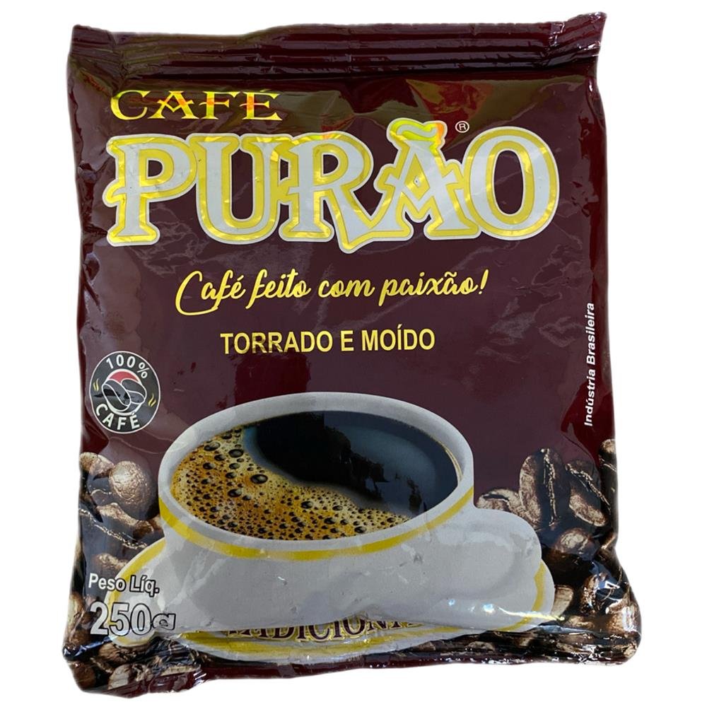 Café Purão 250g Almofada - Fardo com 20 Unidades (5kg)