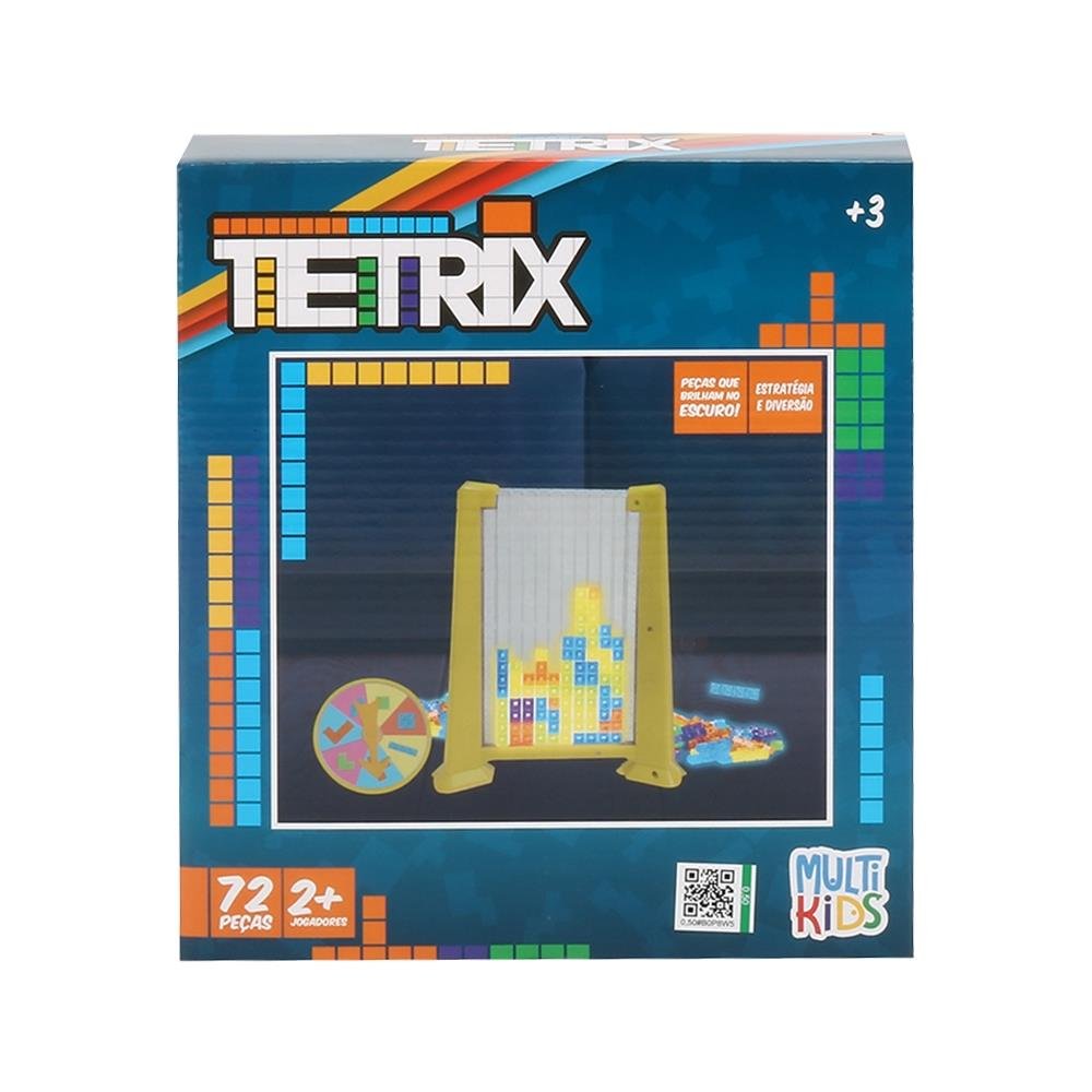 Jogo Tetrix com Peças que Brilham no Escuro Amarelo Multikids - BR1676