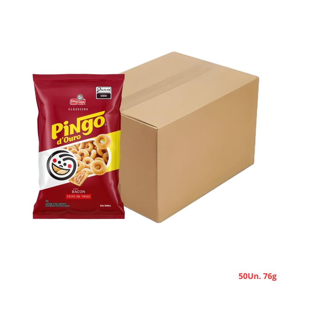 Pingo DOuro Bacon Caixa Com 50 Unidades De 76g Pepsico