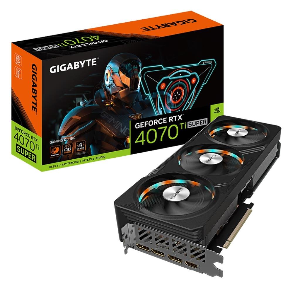 Placa de Video Gigabyte NVIDIA GeForce RTX 4070 Ti Super Gaming OC, 16GB, GDDR6X, 256-bit